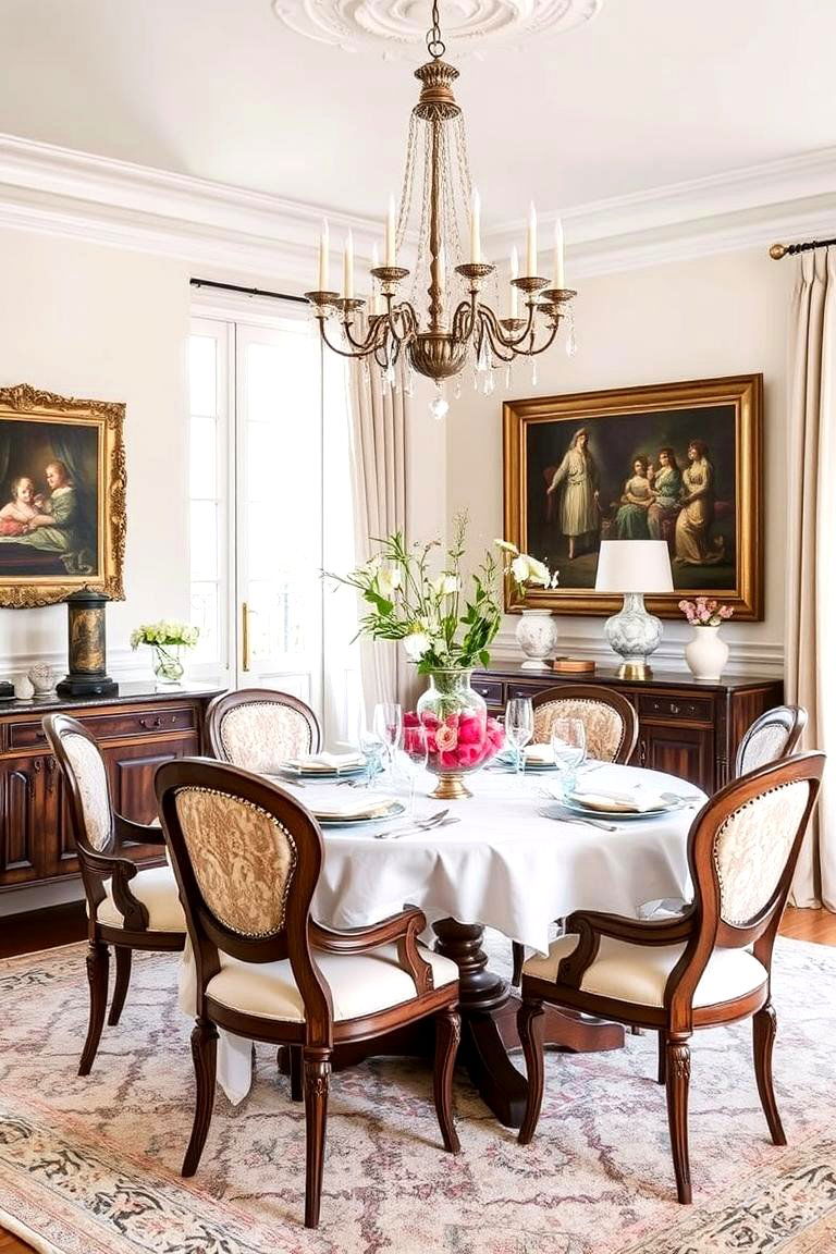 Personalized Details and Family Heirlooms - 24 Parisian Dining Room Ideas