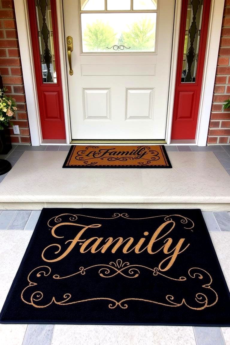Personalized Door Mats to Set the Tone - 24 Front Door Decor Ideas
