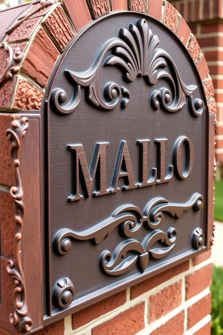 Personalized Engraved Brick Mailbox - 24 Brick Mailbox Ideas