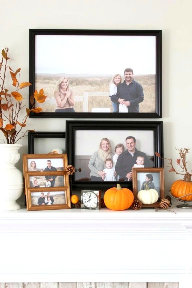 Personalized Family Touches - 24 Fall Mantel Decor Ideas