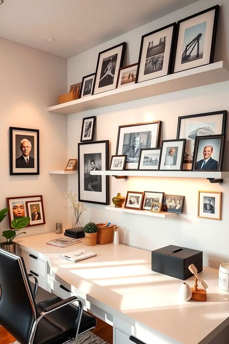 Personalized Gallery Office - 24 Home Office Ideas for Him