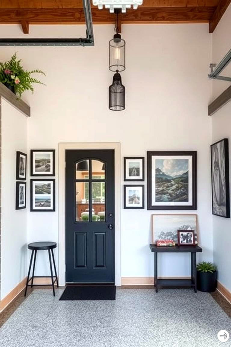 Personalized Garage Entryway Art Displays - 24 Garage Entryway Ideas