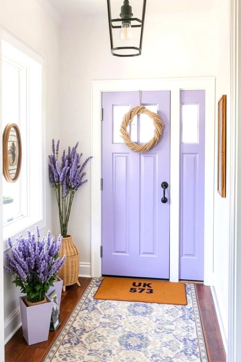 Personalized Lavender Entry Decor - 24 Lavender Front Door Ideas