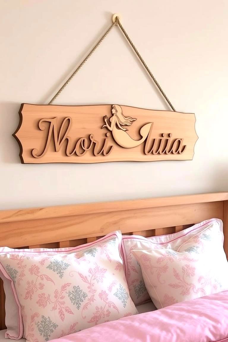 Personalized Mermaid Name Sign - 24 Mermaid Bedroom Ideas