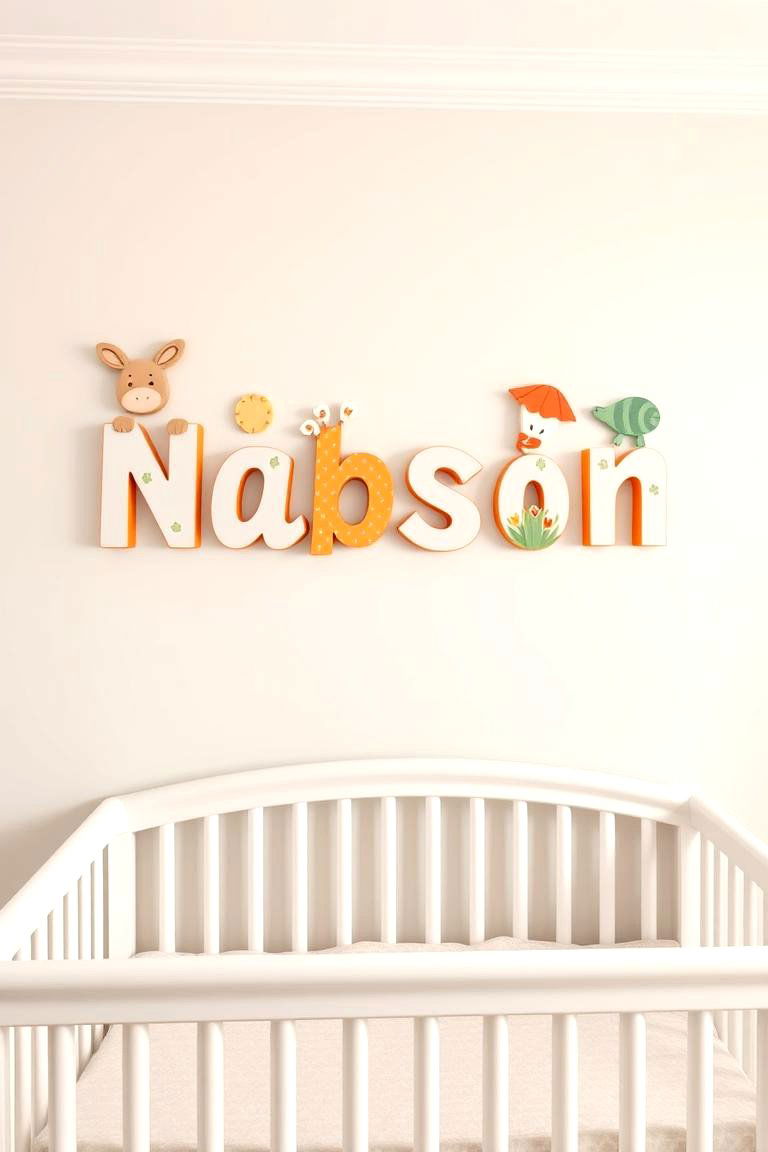 Personalized Name Art - 24 Nursery Wall Decor Ideas