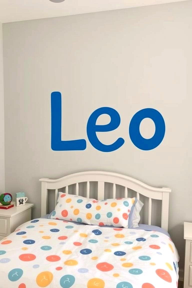 Personalized Name or Initial Wall - 24 Kids Room Paint Ideas
