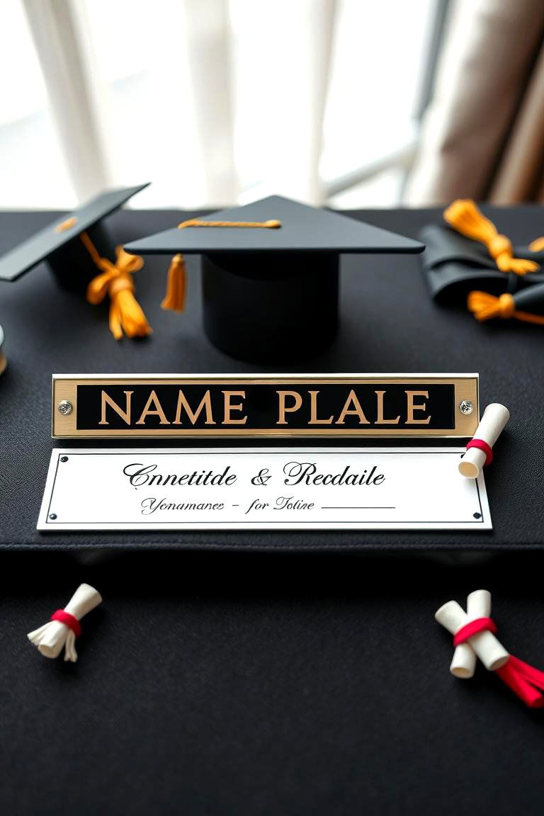 Personalized Nameplate Feature - 24 Graduation Centerpiece Ideas