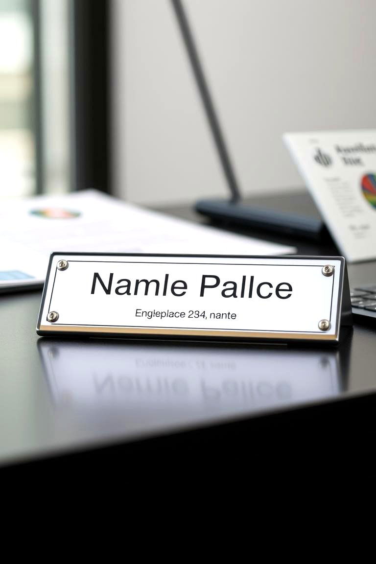 Personalized Nameplate - 24 Cubicle Decor Ideas