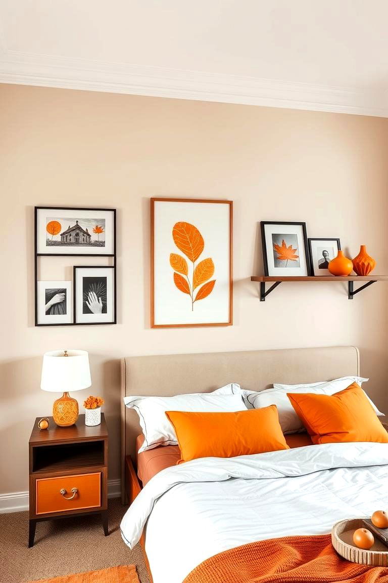 Personalized Orange Decor - 24 Orange Bedroom Ideas