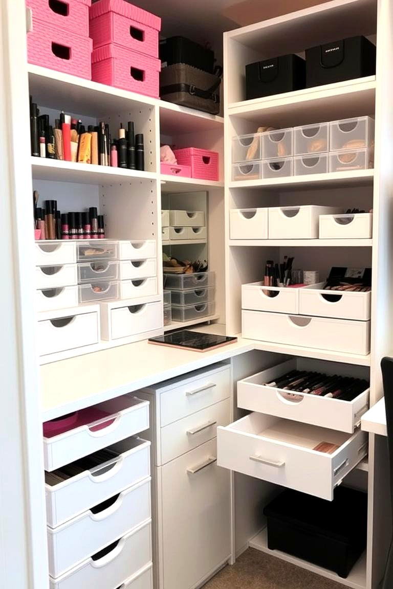 Personalized Organization System - 24 Makeup Room Ideas