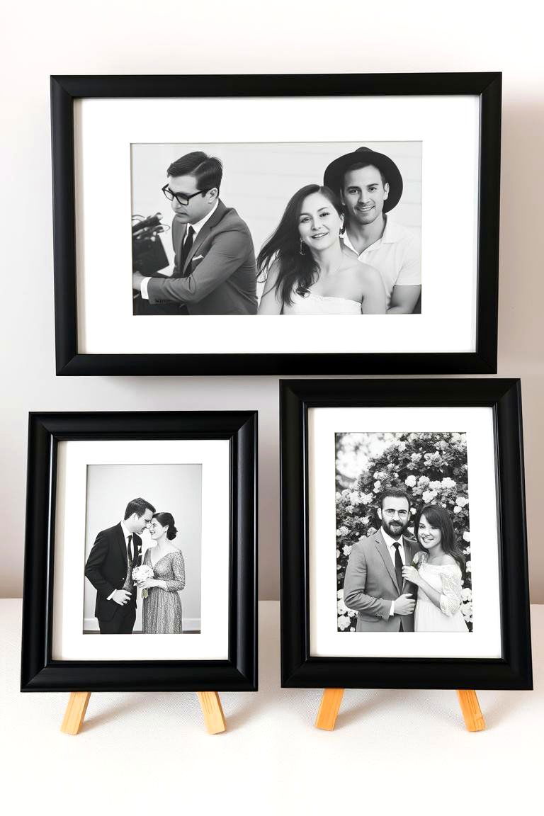 Personalized Photo Displays - 24 non-floral wedding centerpiece ideas