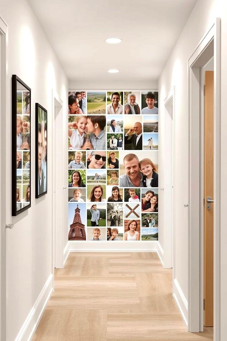 Personalized Photo Gallery Wallpaper - 24 Hallway Wallpaper Ideas