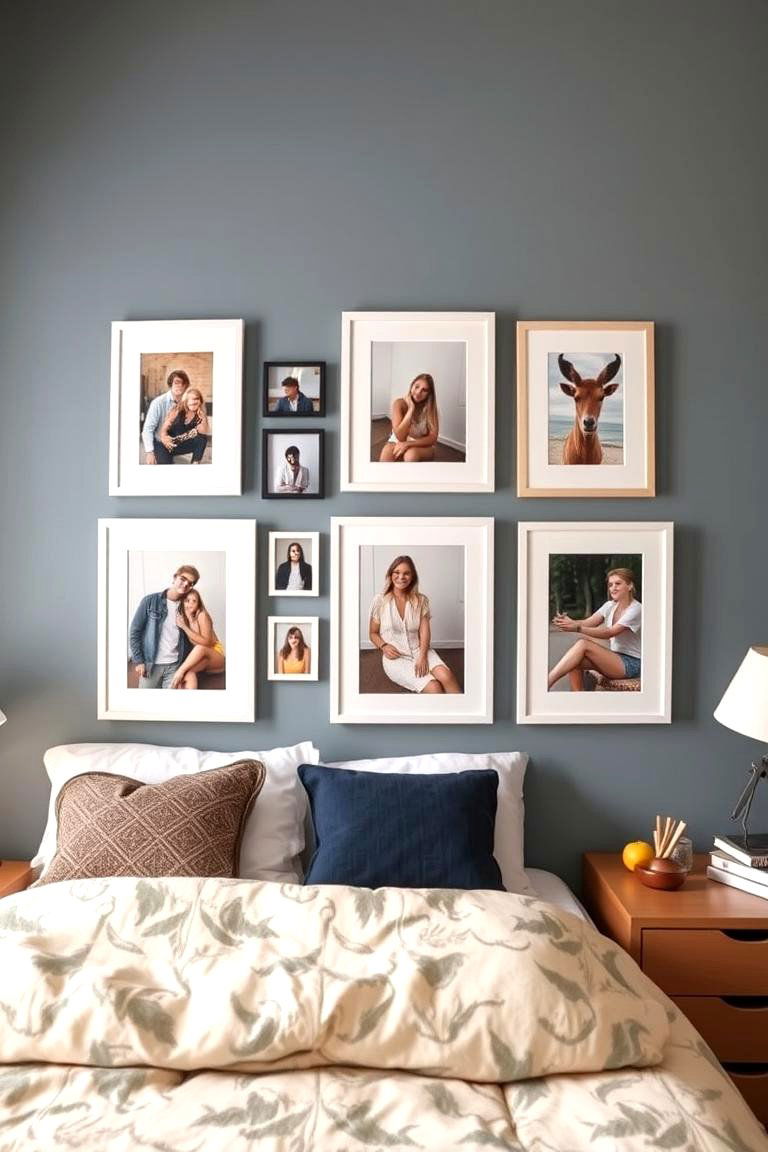 Personalized Photo Gallery - 24 Dorm Room Decorating Ideas