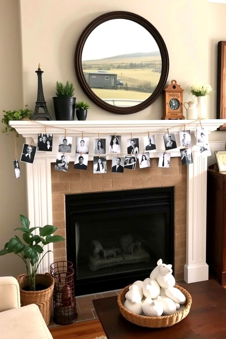 Personalized Photo Garland - 24 Mantel Garland Ideas