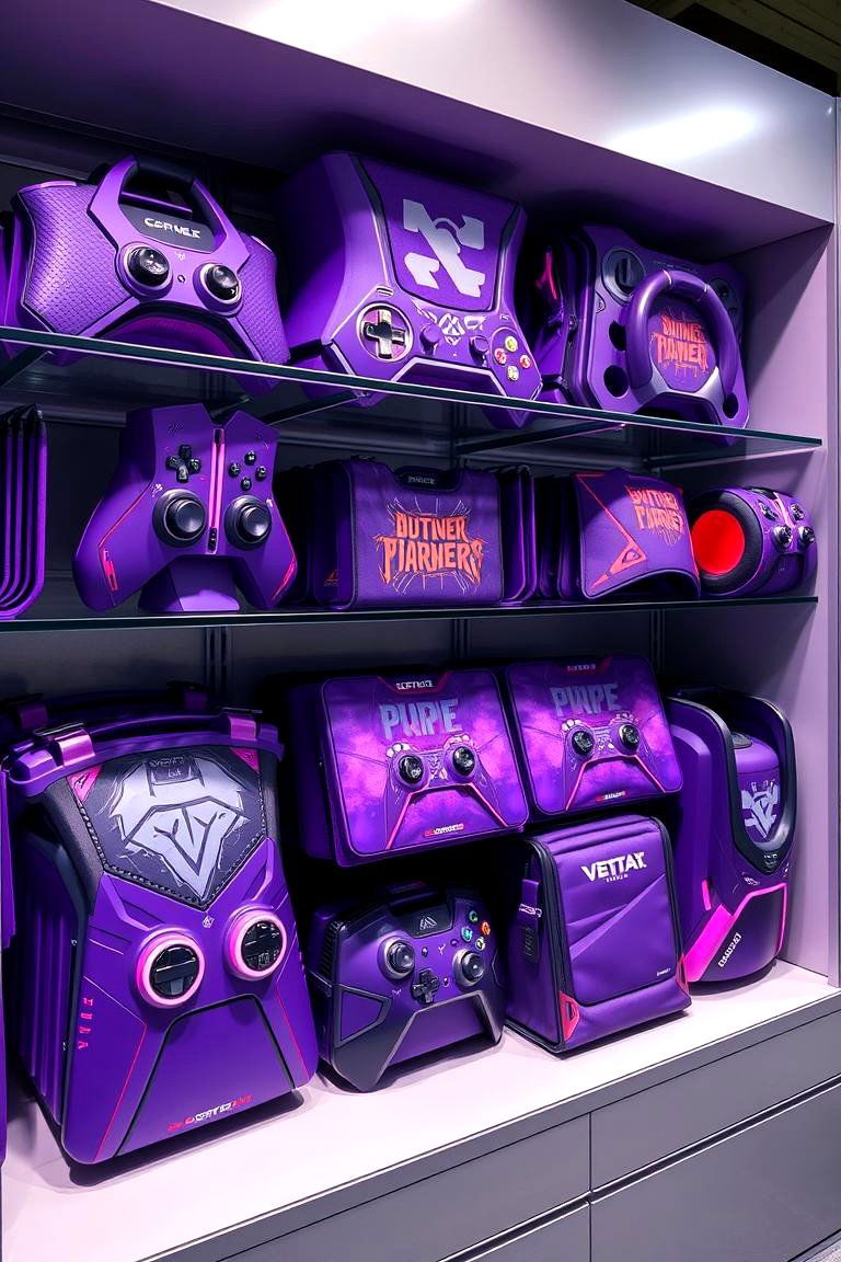 Personalized Purple Gaming Merchandise - 24 Purple Gaming Setup Ideas
