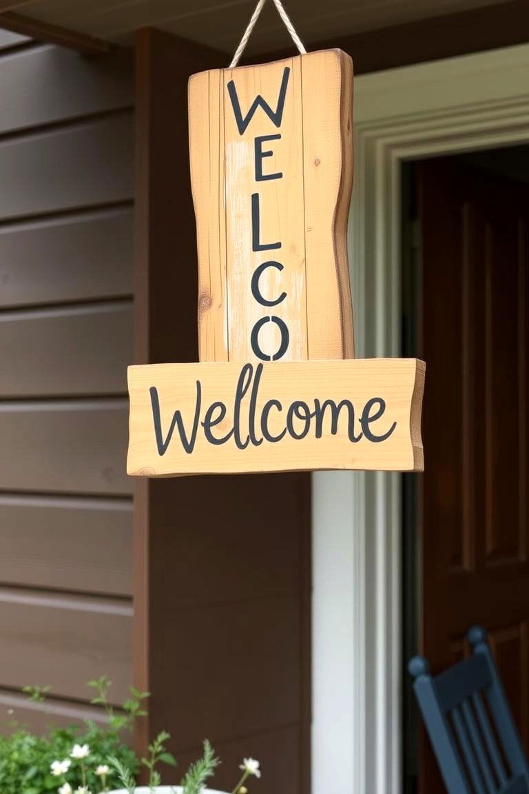 Personalized Rustic Wooden Signs - 24 Rustic Front Porch Ideas