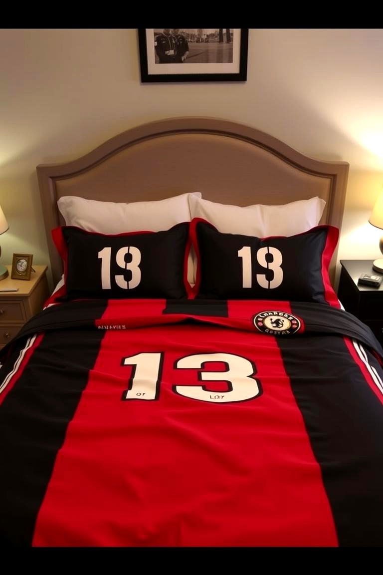 Personalized Soccer Jersey Bedding - 24 Soccer Themed Bedroom Ideas