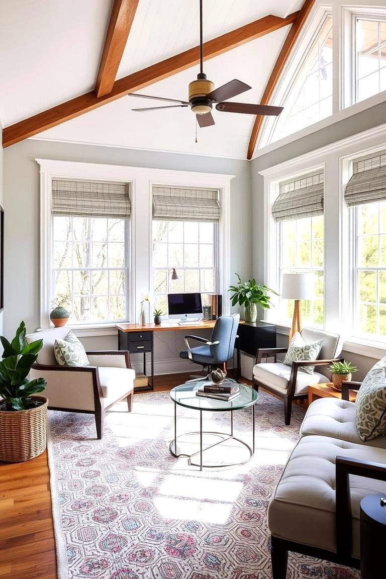 Personalized Sunroom Office - 24 Sunroom Office Ideas