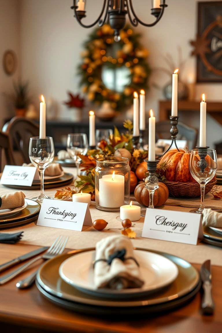 Personalized Touches - 24 Thanksgiving Table Settings