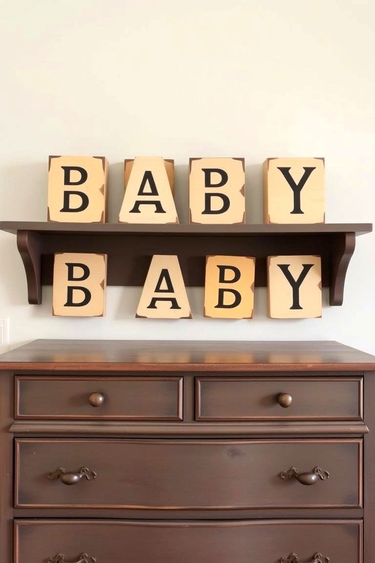 Personalized Vintage Letter Blocks - 24 Vintage Nursery Ideas