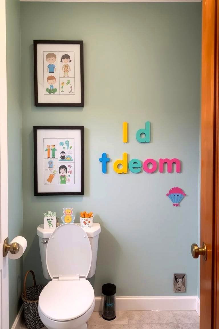 Personalized Wall Decor - 24 Kids Bathroom Ideas