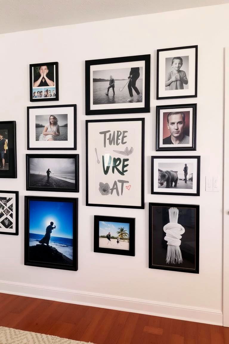 Personalized Wall Gallery - 24 Boys Dorm Room Ideas