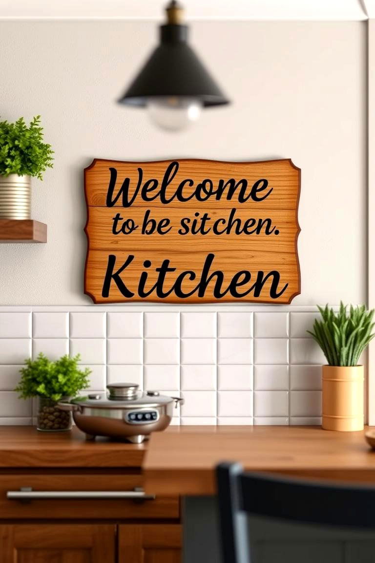 Personalized Wall Signs - 24 Kitchen Wall Decor Ideas