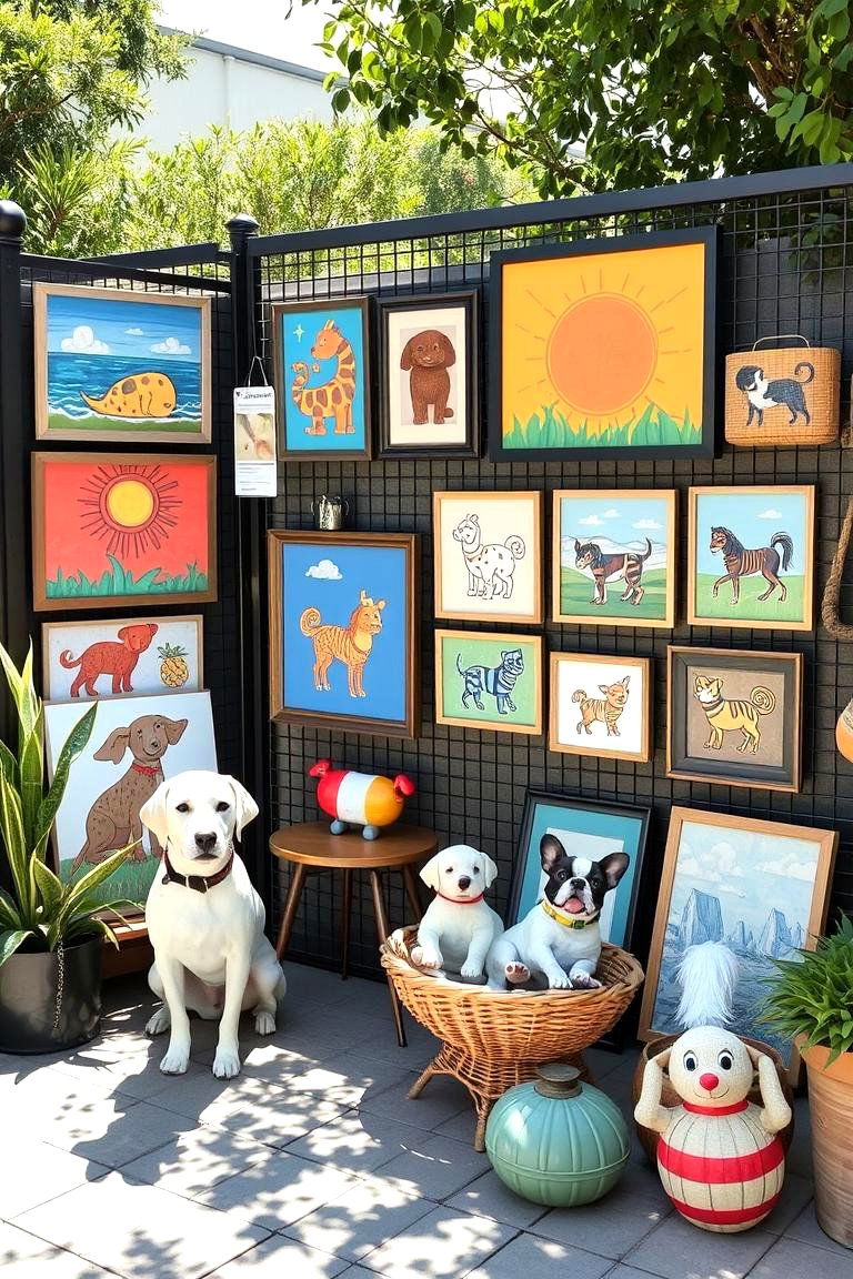 Pet Friendly Art Display - 24 Dog Balcony Ideas