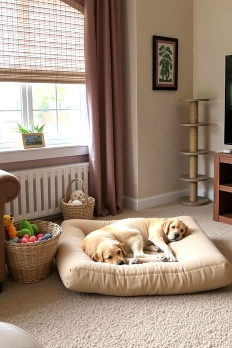 Pet Friendly Corner - 24 Living Room Nook Ideas
