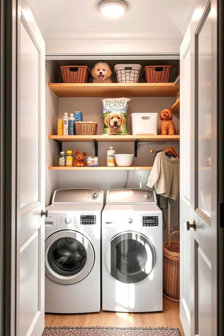 Pet Friendly Laundry Setup - 24 Laundry Closet Ideas