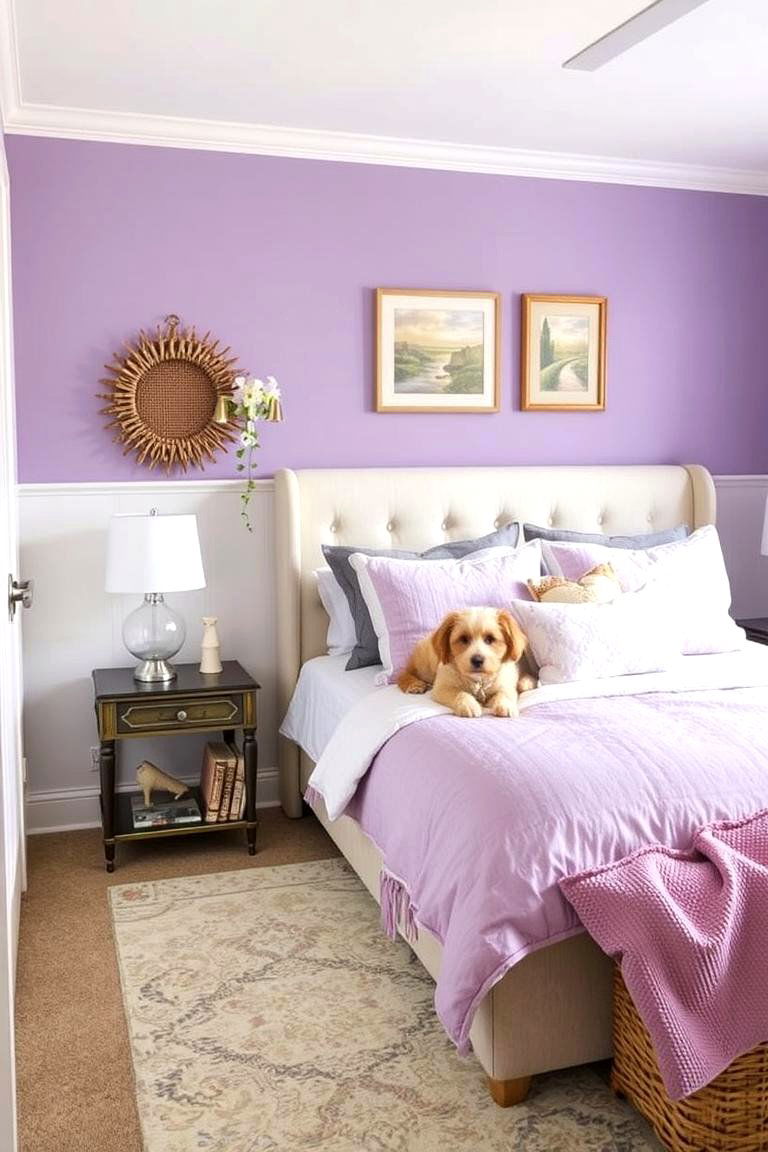 Pet Friendly Lilac Haven - 24 Lilac Bedroom Ideas