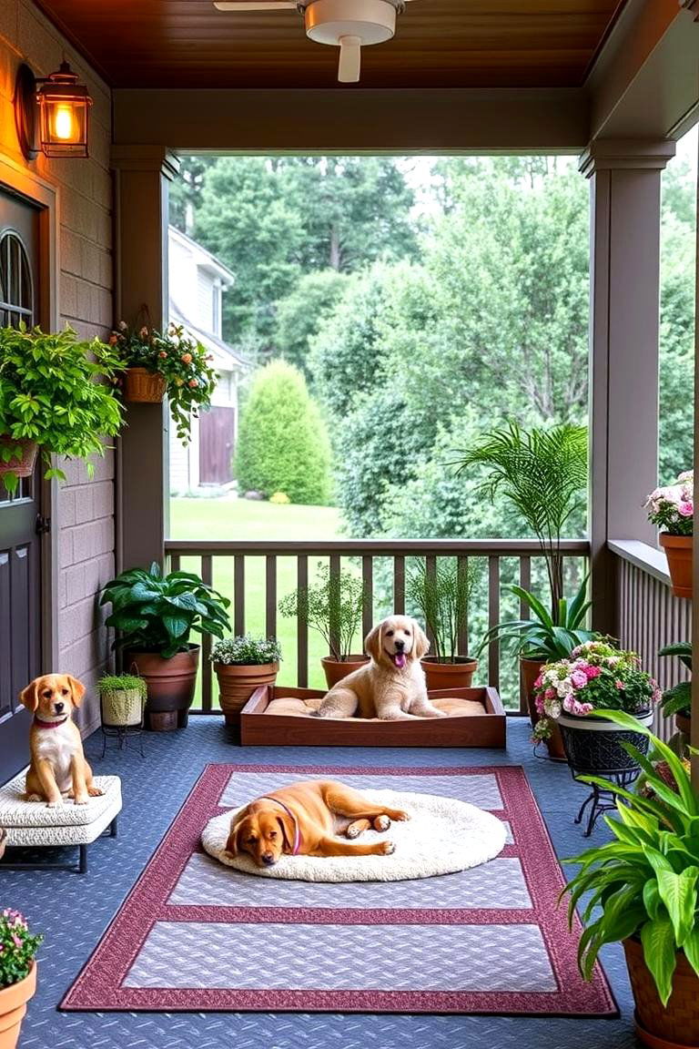 Pet Friendly Outdoor Haven - 24 Mobile Home Porch Ideas
