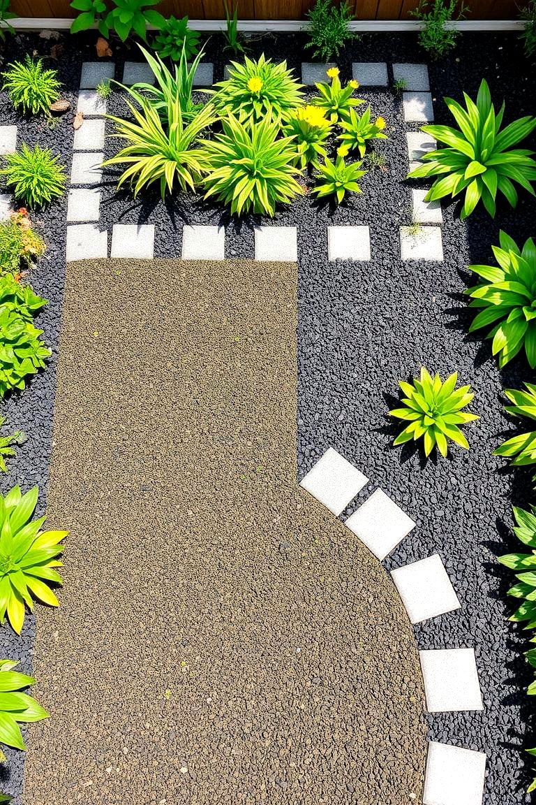 Pet Safe Garden Layout - 24 Black Mulch Landscaping Ideas