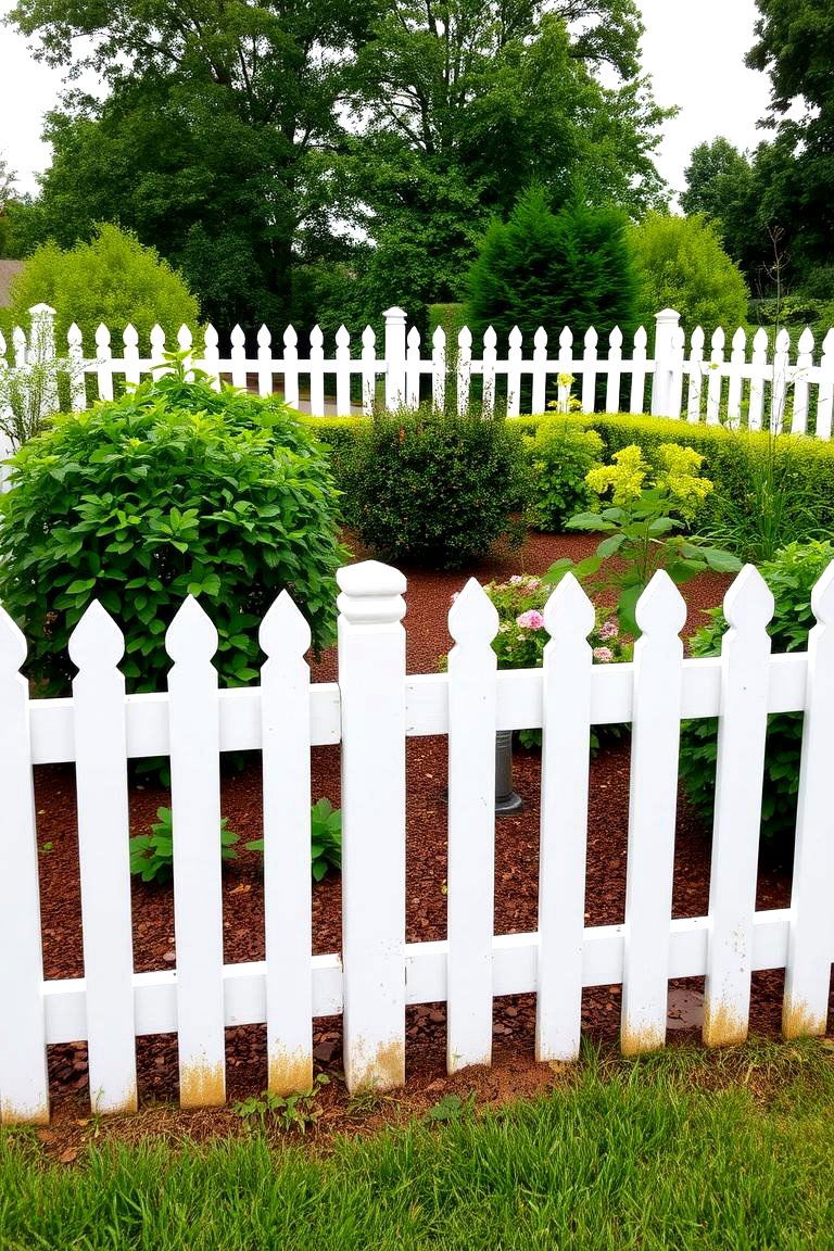 Picket Fence Edging - 24 Modern Garden Edging Ideas