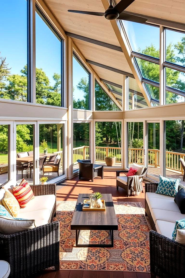 Picture a Versatile Gathering Space - 24 Sunroom and Deck Combo Ideas