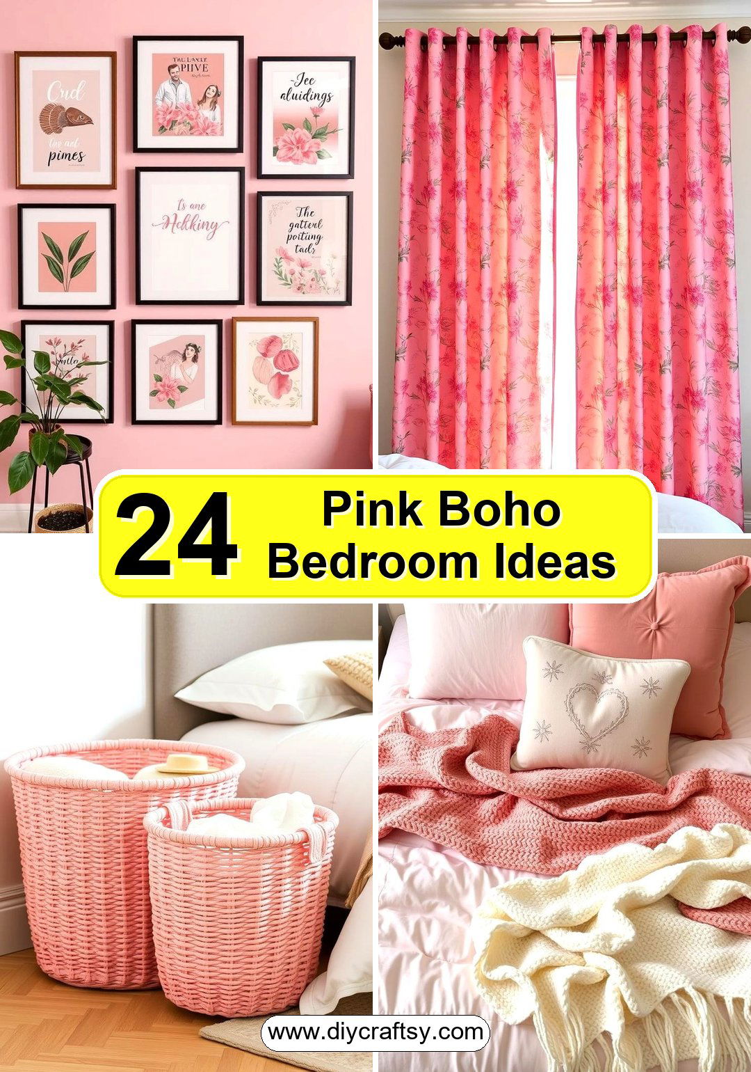 Pink Boho Bedroom Ideas