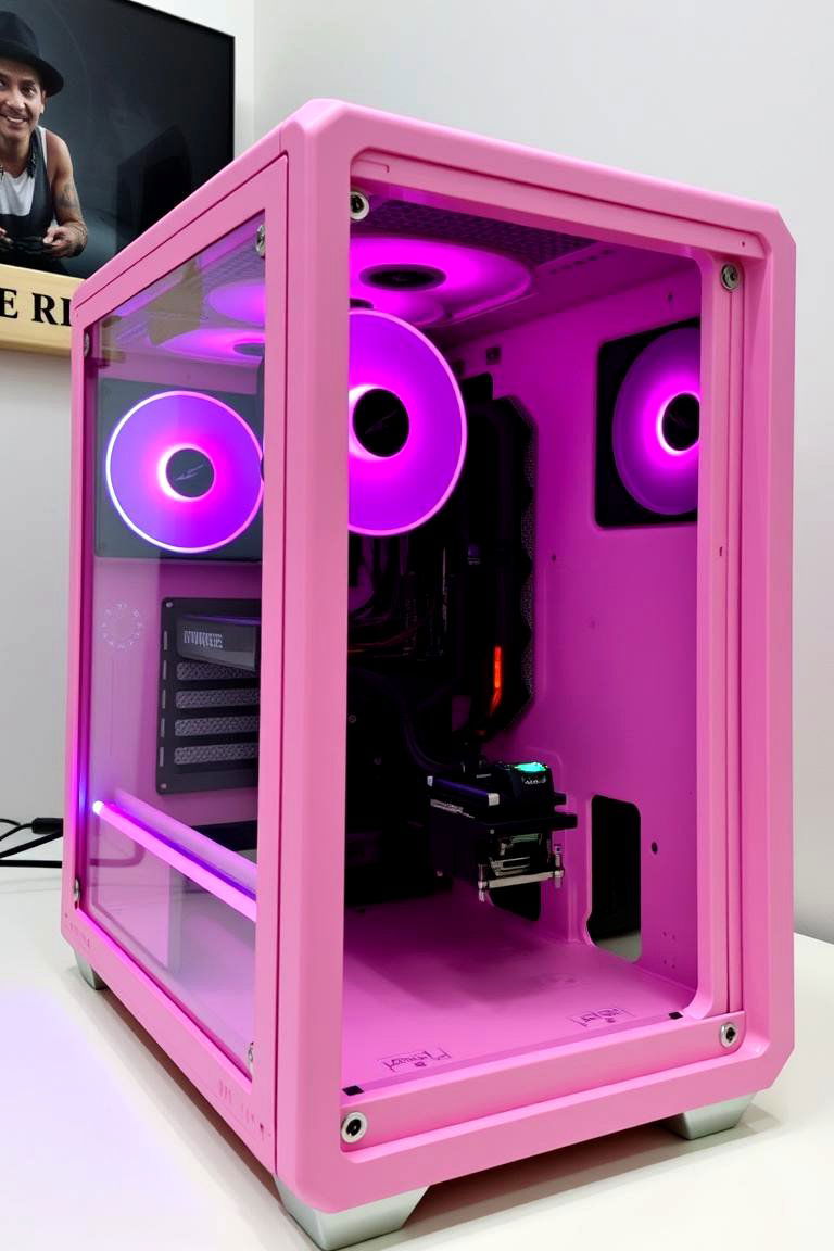 Pink Custom PC Case or Components - 24 Pink Gaming Setup Ideas