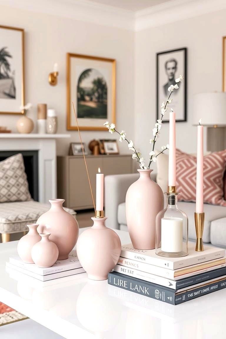 Pink Decorative Accessories - 24 Pink Living Room Ideas