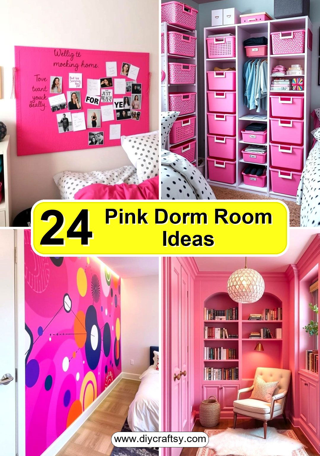Pink Dorm Room Ideas