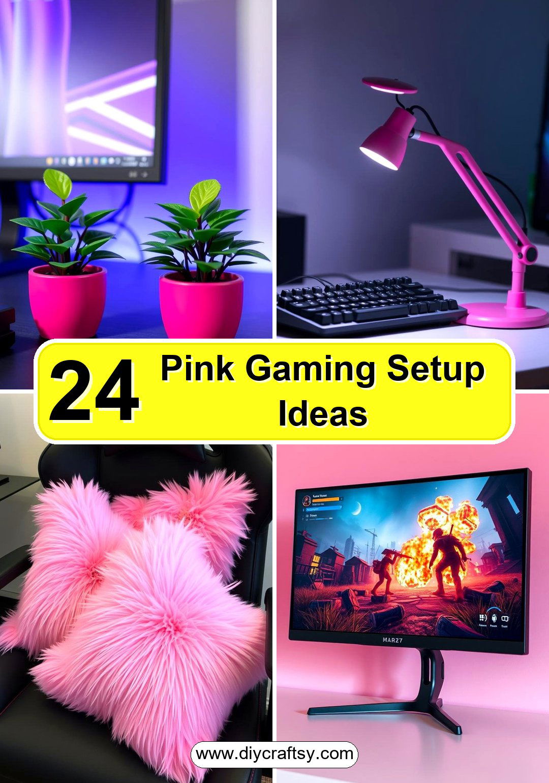 Pink Gaming Setup Ideas