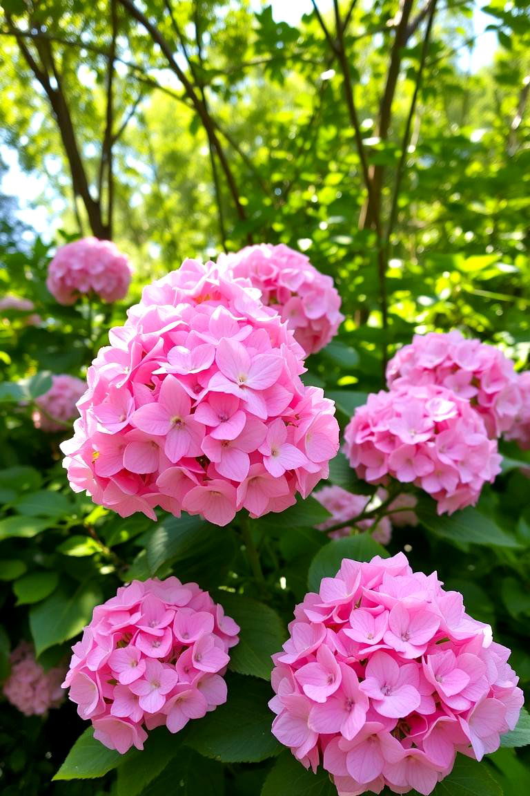 Pink Hydrangea Oasis - 24 Pink Garden Ideas