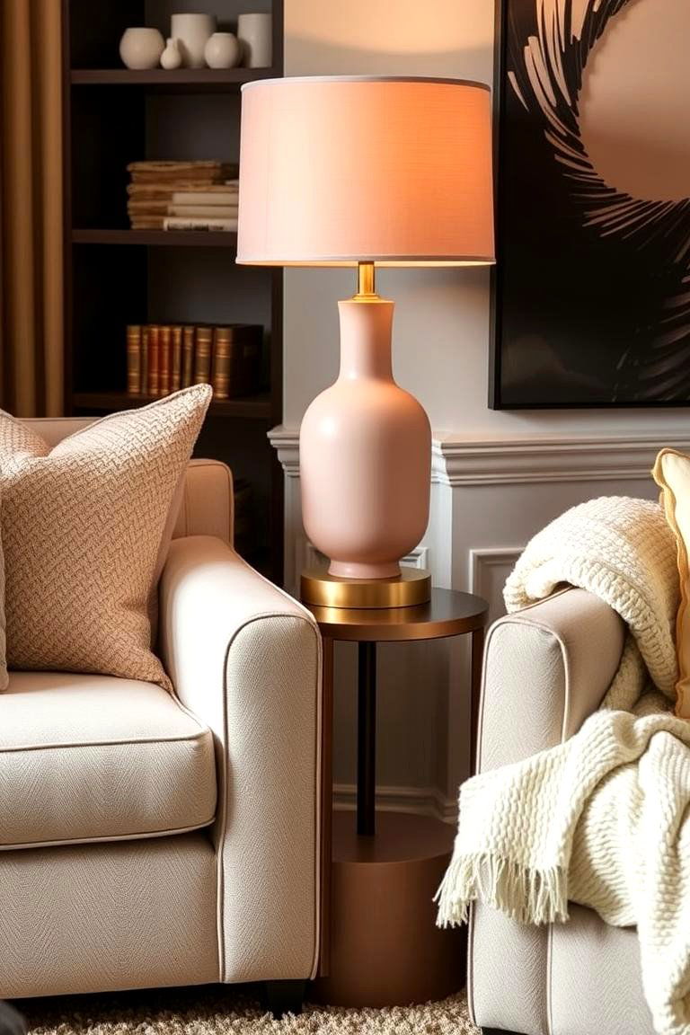 Pink Lighting Fixtures - 24 Pink Living Room Ideas