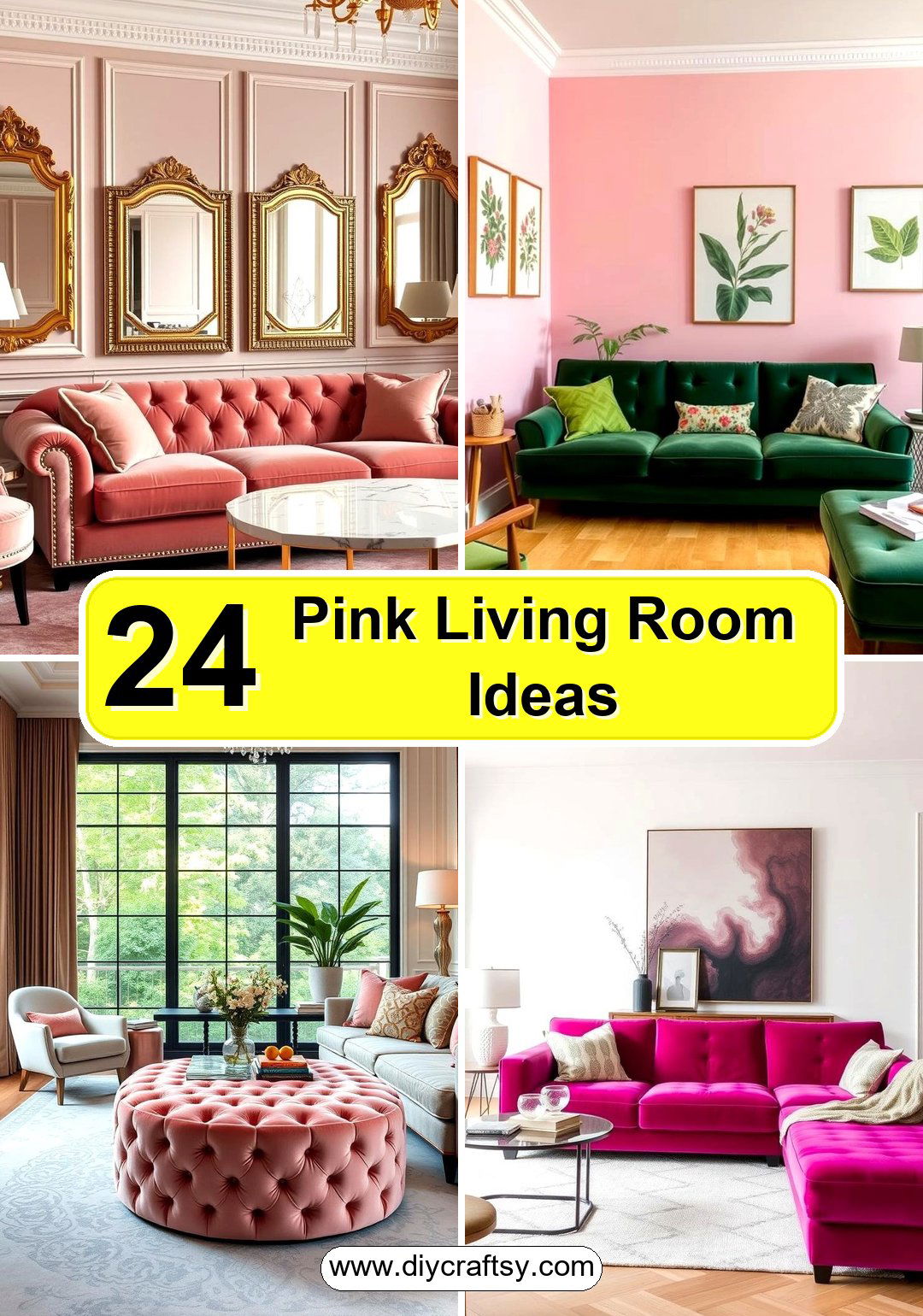 Pink Living Room Ideas