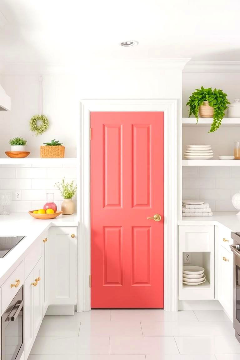 Pink Pantry Door - 24 Pink Kitchen Ideas