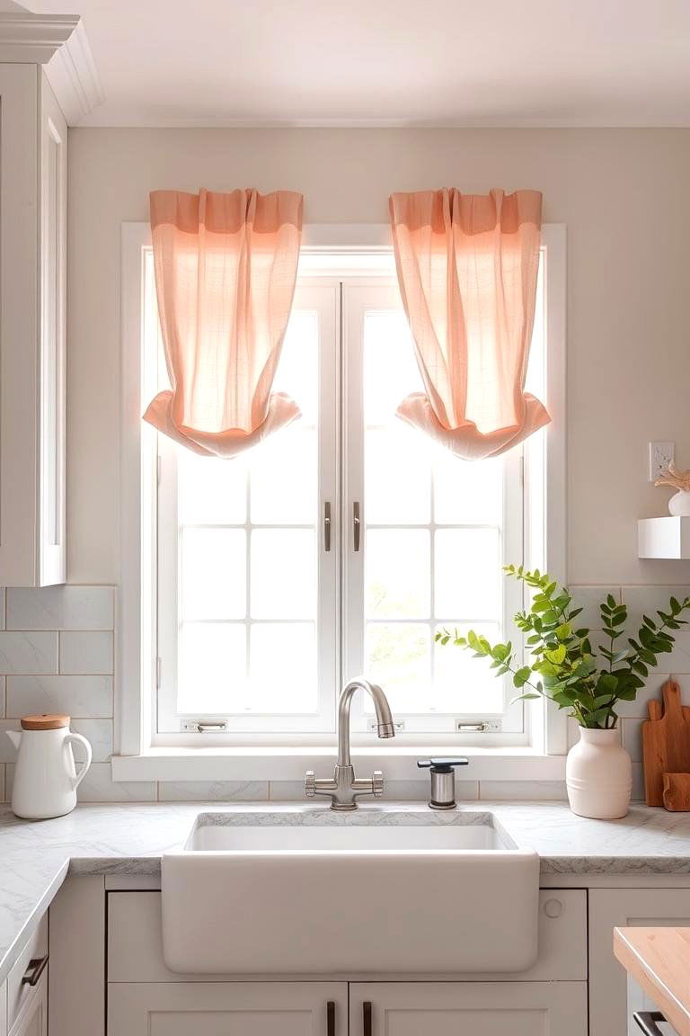 Pink Window Treatments - 24 Pink Kitchen Ideas