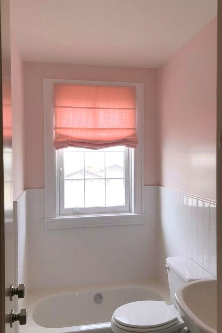 Pink Window Treatments - 24 Pink Bathroom Ideas