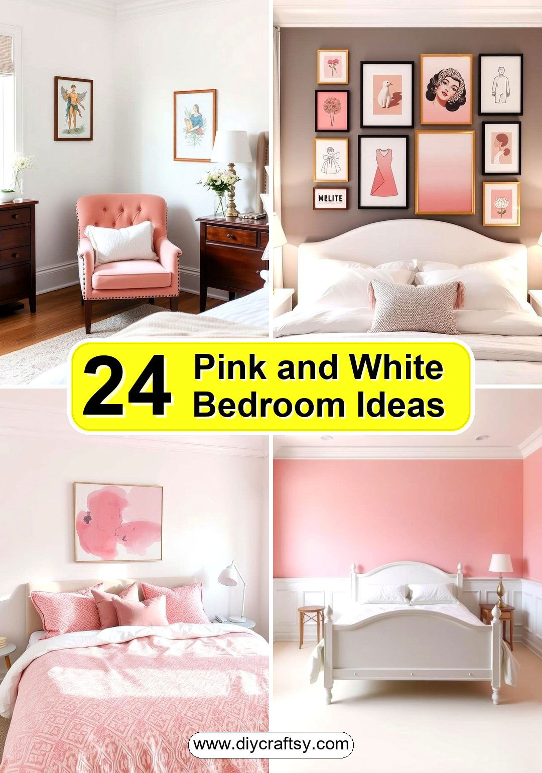 Pink and White Bedroom Ideas