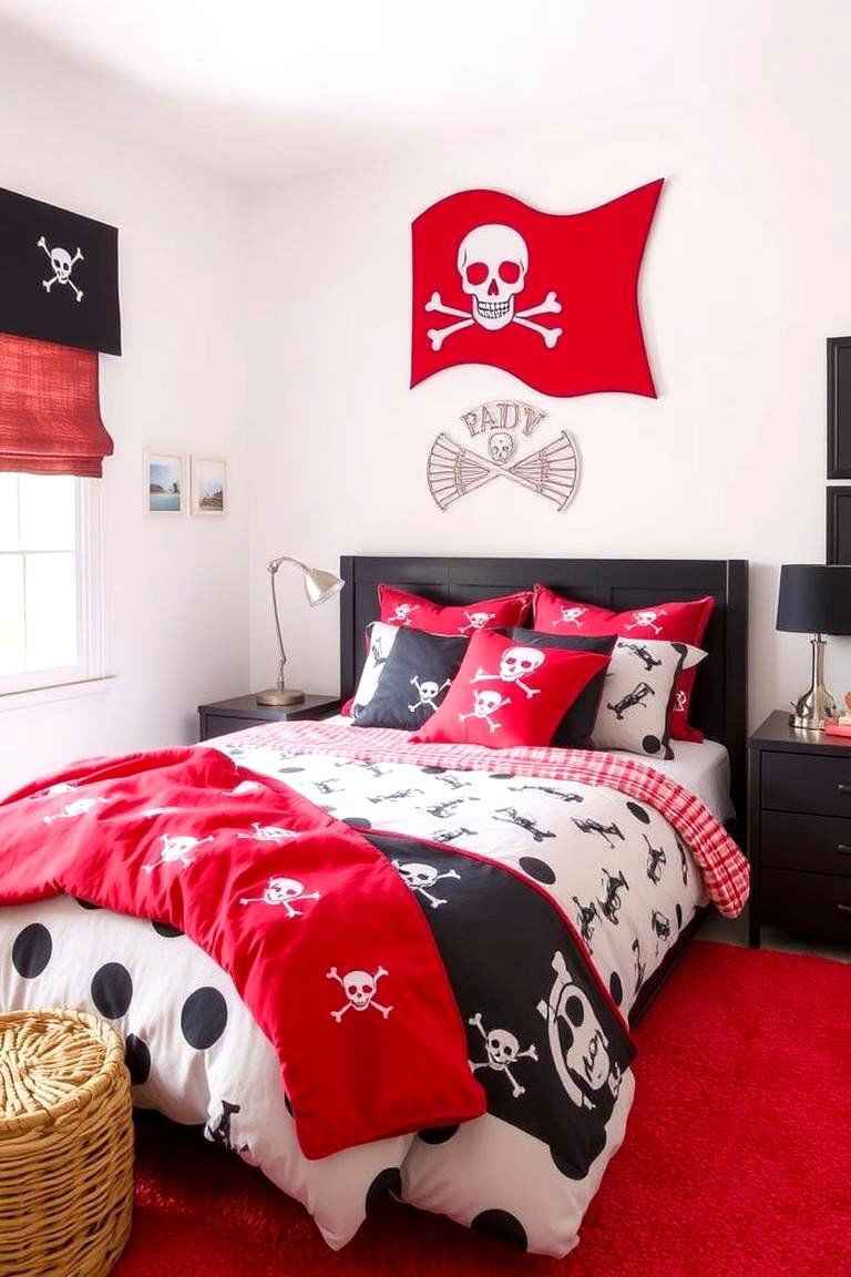 Pirate Flag Accents - 24 Pirate-themed Bedroom Ideas