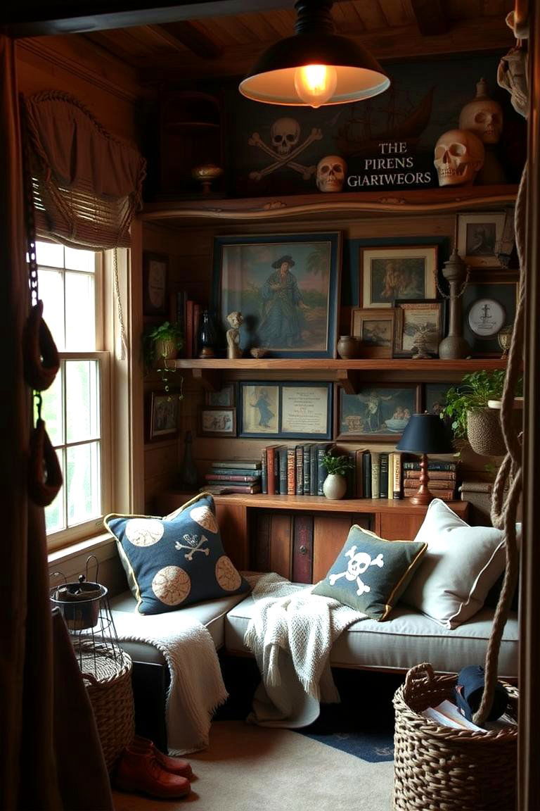 Pirate Inspired Reading Nook - 24 Pirate-themed Bedroom Ideas