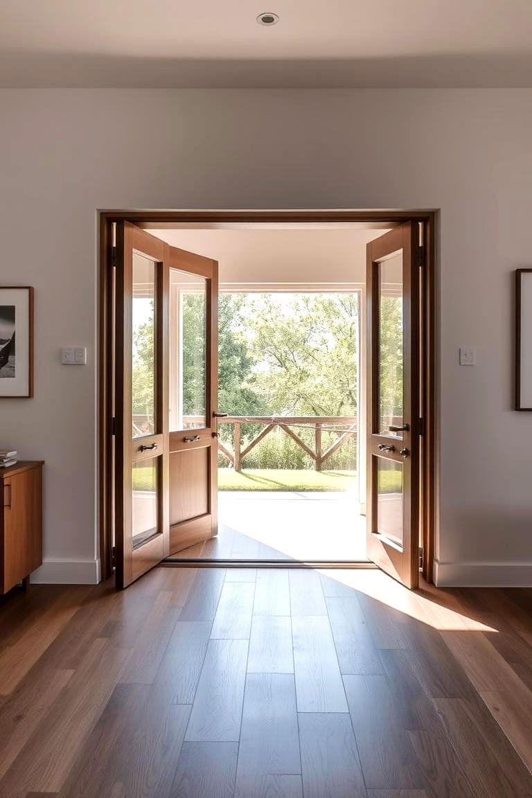 Pivot Style Double Doors - 24 Double Front Door Ideas